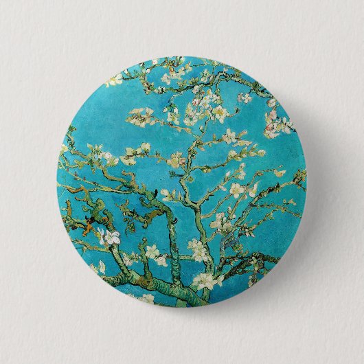 Vincent Van Gogh painting Almond Blossoms 缶バッジ (正面)