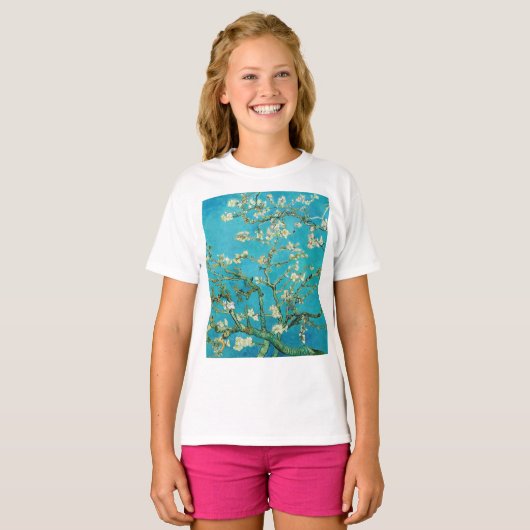 Vincent Van Gogh painting Almond Blossoms Tシャツ (正面フル)