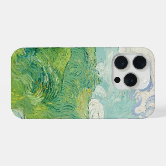 Vincent Van Gogh painting Green wheat field  iPhoneケース (裏面横)