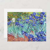 Vincent Van Gogh painting Irises インビテーションポストカード (正面/裏面)