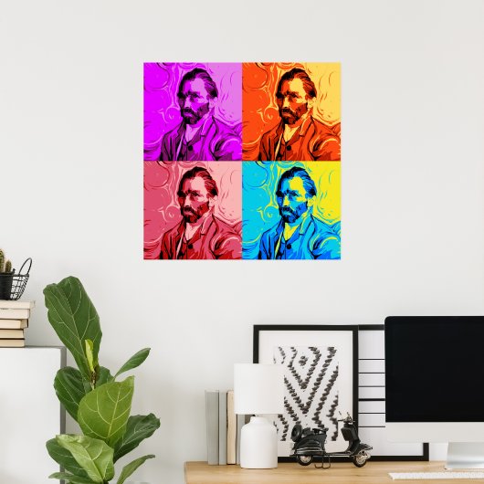 Vincent Van Gogh Pop Art ポスター (ホームオフィス)