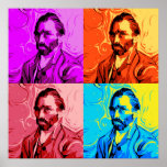 Vincent Van Gogh Pop Art ポスター<br><div class="desc">A fun pop art Vincent Van Gogh design.</div>