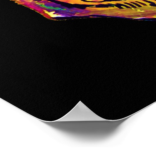 Vincent Van Gogh - Pop Art Halloween Skull ポスター (角)