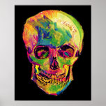 Vincent Van Gogh - Pop Art Halloween Skull ポスター<br><div class="desc">Oil on canvas from 1887 transformed into an original psychedelic pop art skull. Great for Halloween or just freaking people out. Unlike similar stores, Art Lover's Cafe features classic, high resolution works of art that have been carefully restored, color-balanced & retouched to remove spots & artifacts commonly found in most...</div>