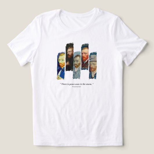 Vincent Van Gogh portrait and qoute  トライブレンドＴシャツ (デザイン正面)