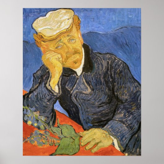 Vincent Van Gogh - Portrait of Doctor Paul Gachet ポスター (正面)