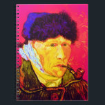 Vincent Van Gogh - Self Portrait Bandage Pop Art ノートブック<br><div class="desc">Oil on canvas from 1889, this self portrait showing Van Gogh's bandaged ear and deeply sad eyes, was painted a month after his breakdown in December 1888 when he cut off his own earlobe with a razor following an argument with his roomate, Paul Gauguin. Unlike similar stores, Art Lover's Cafe...</div>