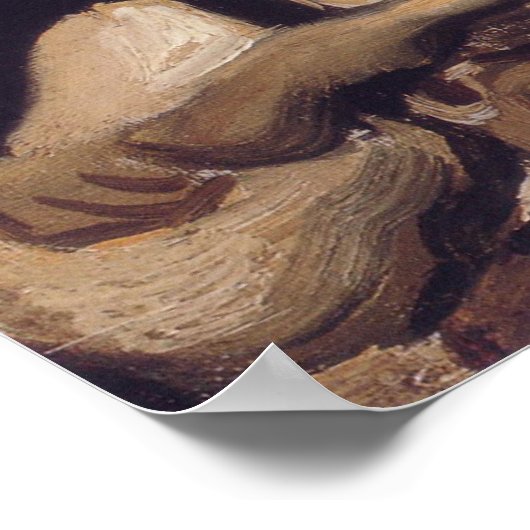 Vincent Van Gogh - Skull with Burning Cigarette ポスター (角)