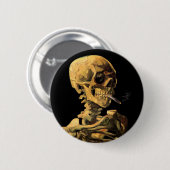 Vincent Van Gogh - Skull With Burning Cigarette 缶バッジ (正面&裏面)
