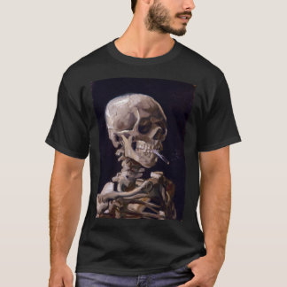 Vincent Van Gogh - Skull with Burning Cigarette (n Tシャツ