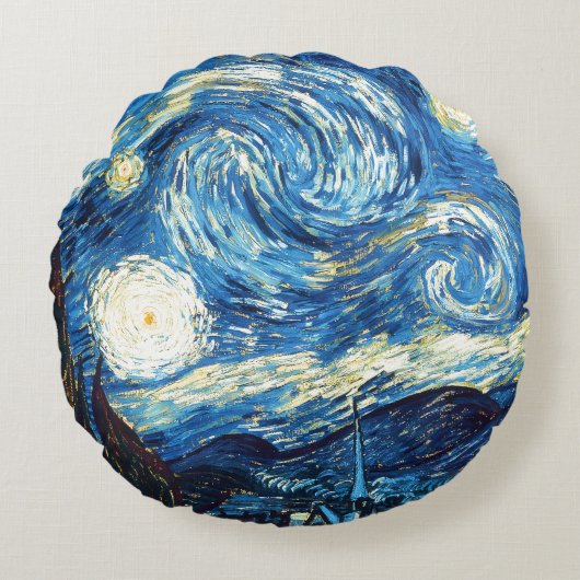 Vincent van Gogh, Starry Night ラウンドクッション (正面)