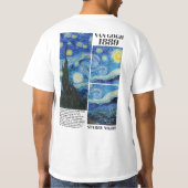 Vincent Van Gogh Starry Night 1889 Art  Tシャツ (裏面)