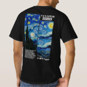 Vincent Van Gogh Starry Night 1889 Art T-Shirt Tシャツ (裏面)