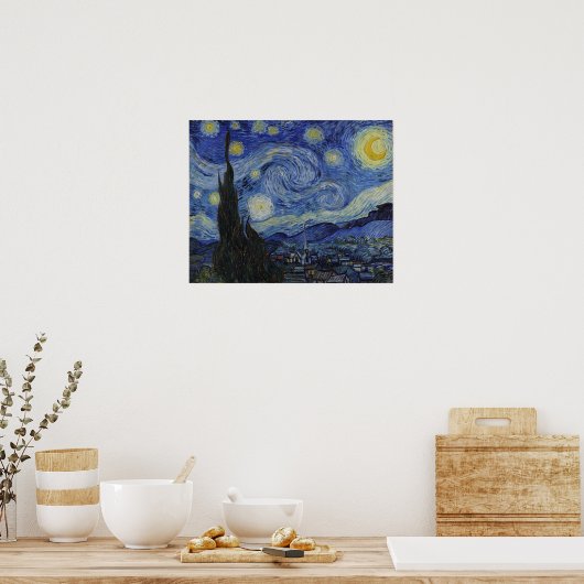 Vincent van Gogh Starry Night GalleryHD Fine Art ポスター (キッチン)
