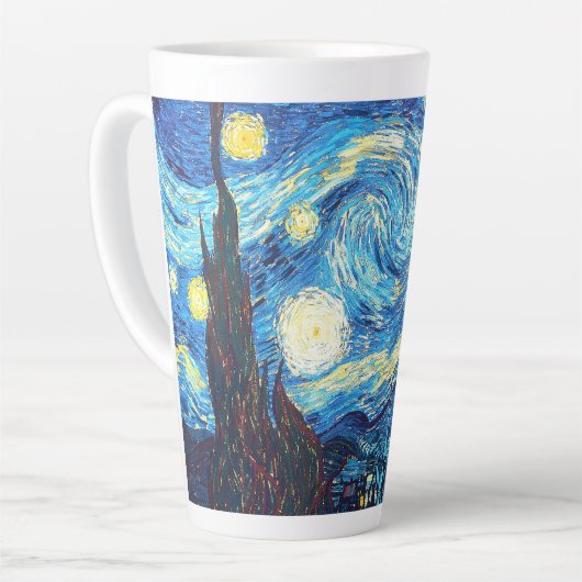 Vincent van Gogh - Starry Night Latte Mug カフェラテマグ (左アングル)