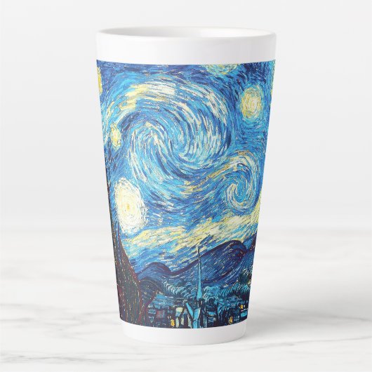 Vincent van Gogh - Starry Night Latte Mug カフェラテマグ (正面)