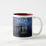 Vincent Van Gogh , Starry Night Over the Rhone ツートーンマグカップ<br><div class="desc">私はVan Goghが好きな人のためにこの製品を作りました。</div>