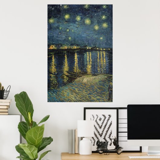 Vincent van Gogh | Starry Night Over the Rhone ポスター (ホームオフィス)
