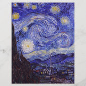 Vincent Van Gogh Starry Night Scrapbook Paper (裏面)
