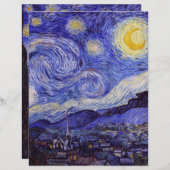 Vincent Van Gogh Starry Night Scrapbook Paper (正面/裏面)