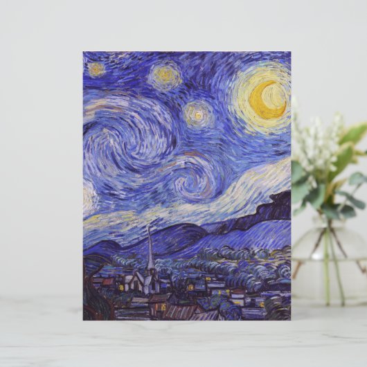 Vincent Van Gogh Starry Night Scrapbook Paper (スタンド正面)