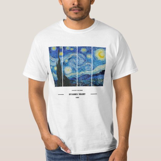Vincent Van Gogh Starry Night T-Shirt Tシャツ (正面)
