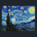 Vincent Van Gogh Starry Night Vintage Fine Art ポスター<br><div class="desc">Vincent Van Gogh Starry Night Vintage Fine Art Poster</div>