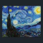Vincent Van Gogh Starry Night Vintage Fine Art ポスター<br><div class="desc">Vincent Van Gogh Starry Night Vintage Fine Art Poster</div>