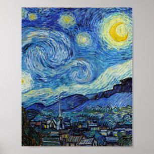 Vincent Van Gogh Starry Night Vintage Fine Art ポスター