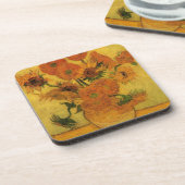 Vincent van Gogh Still Life Vase w 15 Sunflowers コースター (左側)