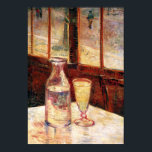 Vincent Van Gogh - Still Life with Absinthe ポスター<br><div class="desc">Vincent Van Gogh's Still Life with Glass of Absinthe and a Carafe. Oil on canvas from 1887 features a solitary glass of green-yellow absinthe on a table in a cafe next to a bottle of water. Van Gogh chose to paint this from the patron's perspective with a window view of...</div>