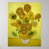 Vincent Van Gogh Sunflowers ポスター (正面)