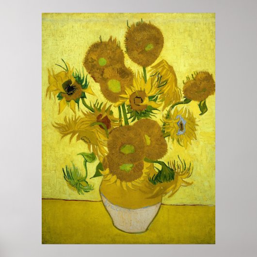 Vincent Van Gogh Sunflowers  ポスター (正面)