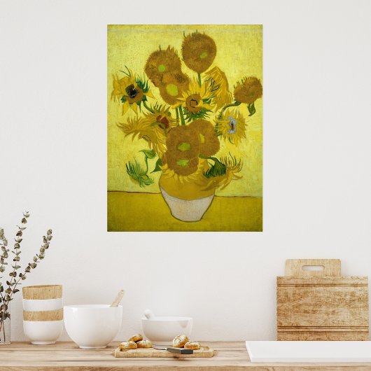 Vincent Van Gogh Sunflowers ポスター (キッチン)