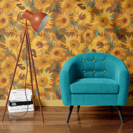 Vincent Van Gogh Sunflowers Rust Brown Yellow 壁紙