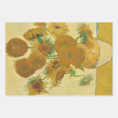 Vincent Van Gogh -  Sunflowers Selection ラッピングペーパーシート (正面3)