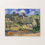 Vincent Van Gogh - Thatched Cottages at Cordeville ジグソーパズル<br><div class="desc">Thatched Cottages at Cordeville / Houses with Thatched Roofs,  Cordeville / Chaumes de Cordeville à Auvers-sur-Oise by Vincent Van Gogh in 1890</div>