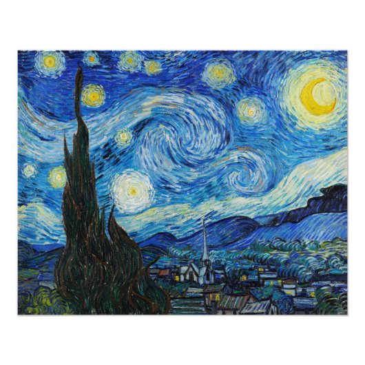 Vincent van gogh the starry night 1889. Famous  フォトプリント (正面)