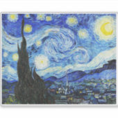 Vincent Van Gogh, The Starry Night painting シール (正面)