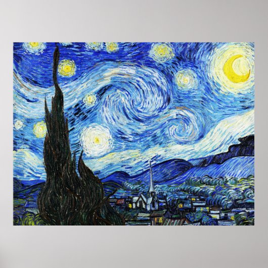 Vincent Van Gogh, The Starry Night painting ポスター (正面)