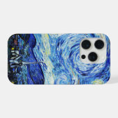 Vincent Van Gogh, The Starry Night painting iPhoneケース (裏面横)