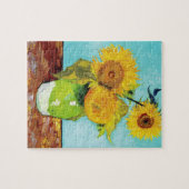 Vincent Van Gogh Three Sunflowers In a Vase ジグソーパズル (横)