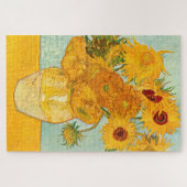 Vincent Van Gogh Twelve Sunflowers In a Vase Art ジグソーパズル (横)