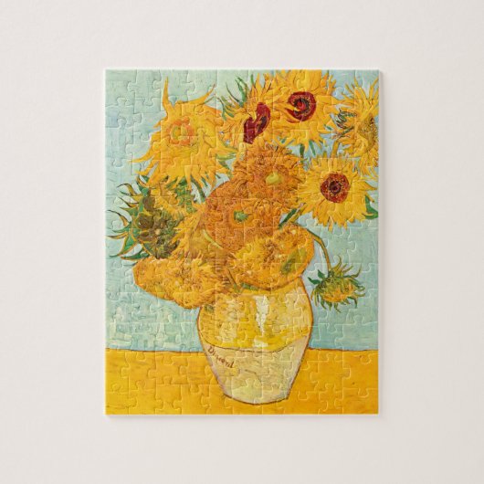 Vincent Van Gogh Twelve Sunflowers In a Vase Art ジグソーパズル (縦)