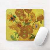 Vincent van Gogh - Vase with Fifteen Sunflowers マウスパッド (マウス)