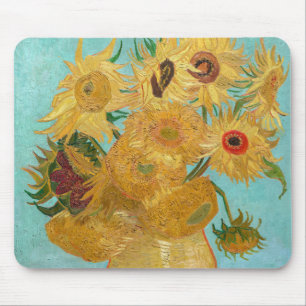 Vincent Van Gogh - Vase with Twelve Sunflowers マウスパッド