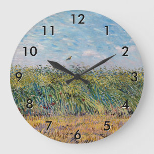 Vincent van Gogh - Wheat Field with a Lark ラージ壁時計