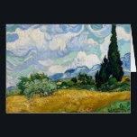 Vincent van Gogh - Wheat Field with Cypresses<br><div class="desc">Wheat Field with Cypresses by Vincent van Gogh, 1889. Vincent van Gogh was a Dutch Post-Impressionist painter who is among the most famous and influential figures in the history of Western art. In just over a decade he created approximately 2100 artworks, including around 860 oil paintings, most of them in...</div>