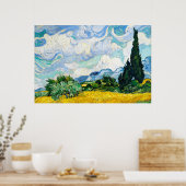 Vincent Van Gogh Wheat Field with Cypresses ポスター (キッチン)