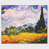 Vincent Van Gogh Wheat Field with Cypresses ラッピングペーパー (フラット)